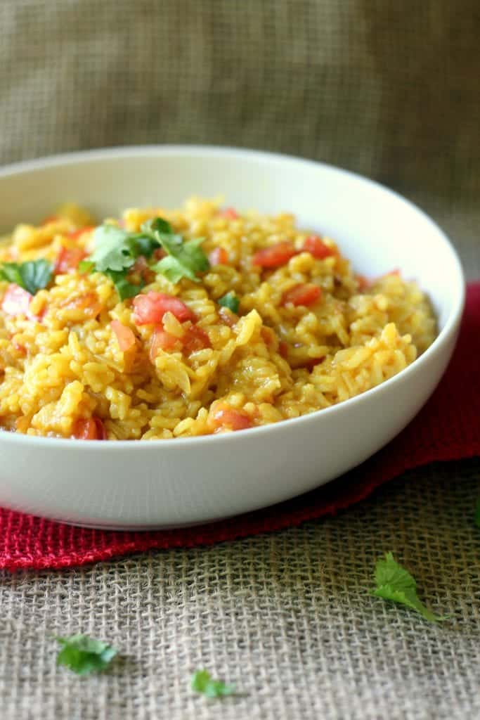 Mexican Restaurant Style Yellow Rice with Tomatoes 3