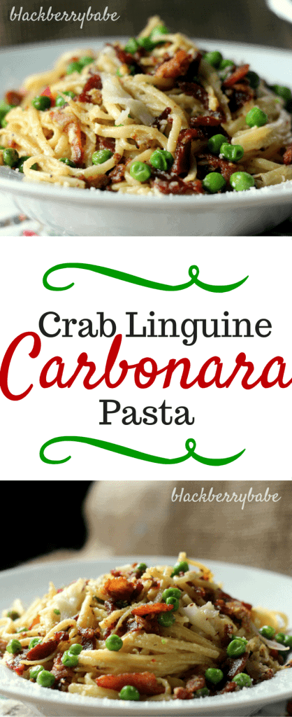 crab linguine carbonara pasta