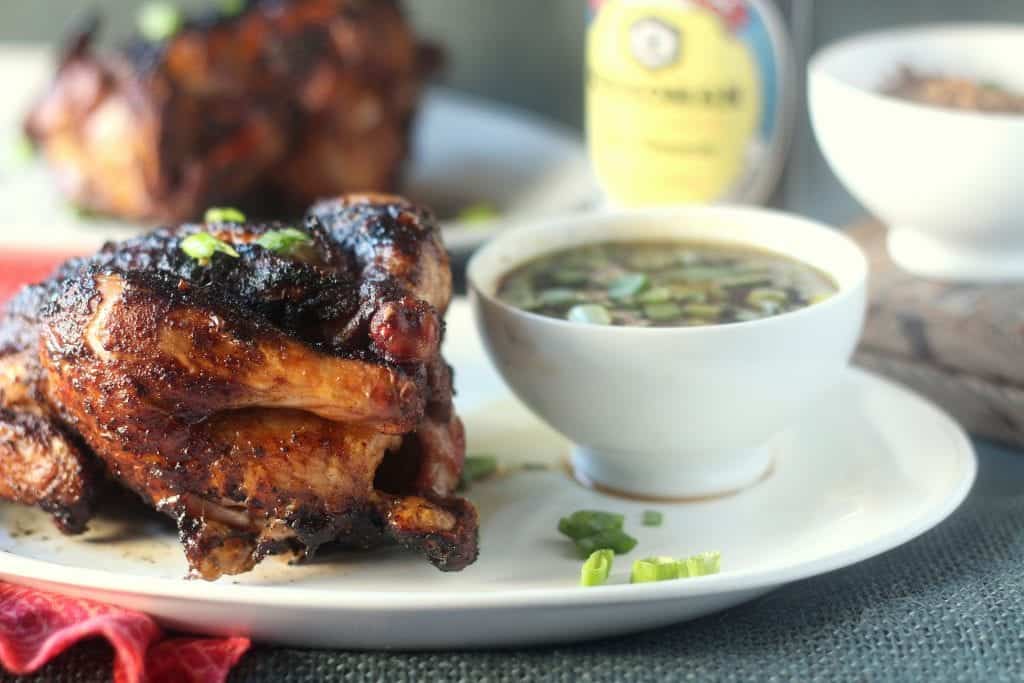 Five Spice Grilled Cornish Hens with Mongolian BBQ Sauce #juicygrilledcornish #cbias #ad #chicken #grill