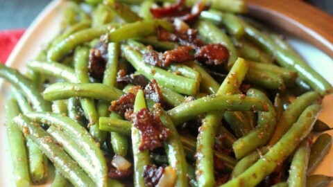 Sauteed Green Beans with Mustard and Bacon Glaze