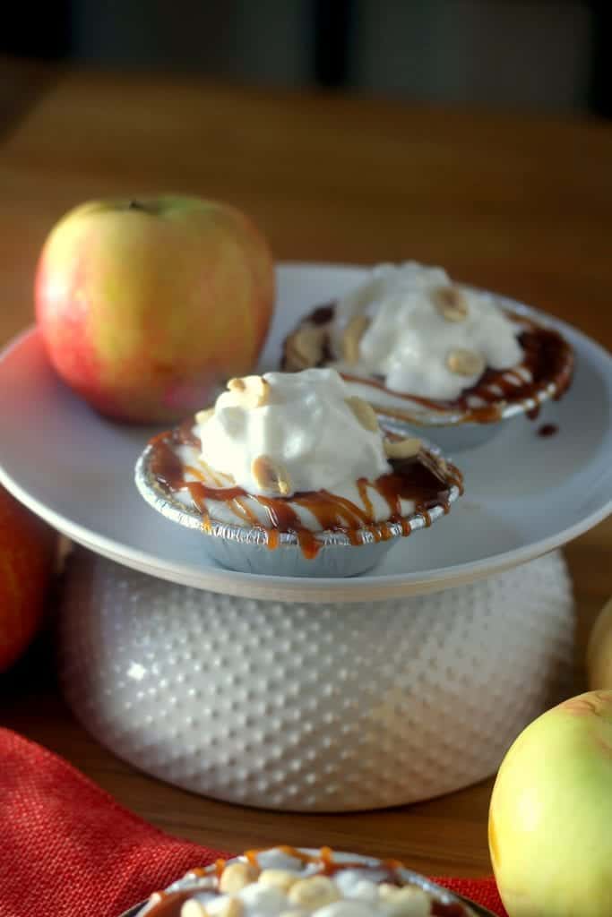 Skinny Caramel Apple Pies for One
