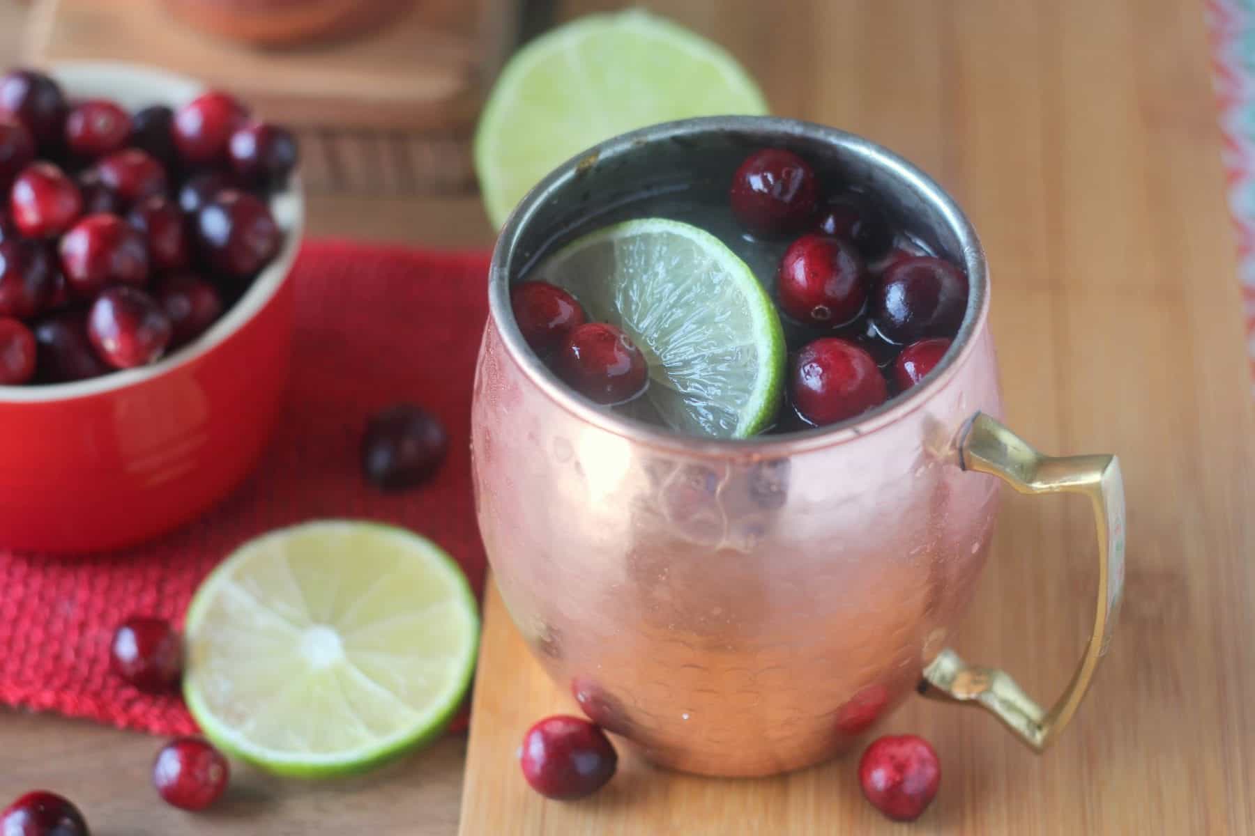 Thanksgiving Cocktails - Cranberry Moscow Mule