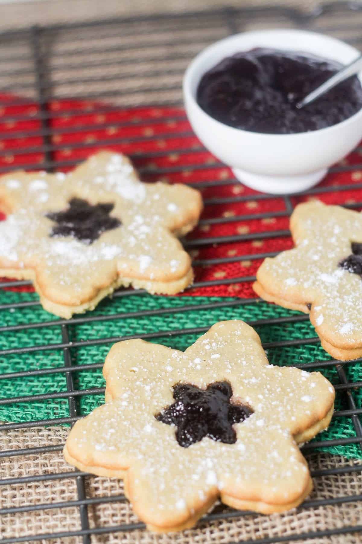 Linzer Cookies with Blackberry Jam - Recipe by Blackberry Babe