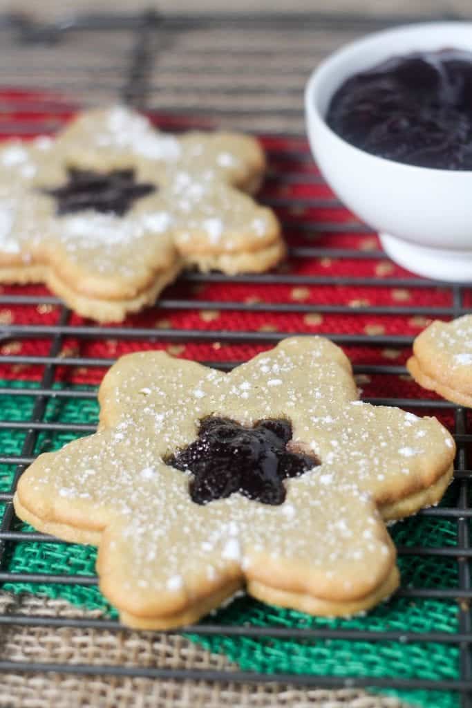 Linzer Cookies with Blackberry Jam