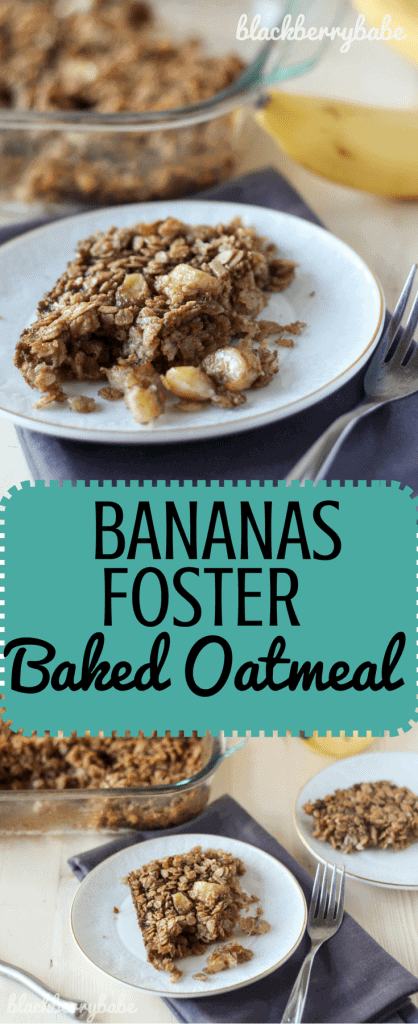 Bananas Foster Baked Oatmeal: Brown sugar, bananas and tons of oats make for a delicious breakfast of brunch for a large group! 