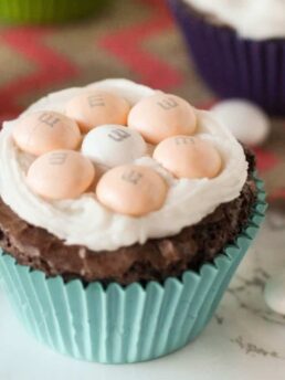 Easter Egg Brownie Cupcakes