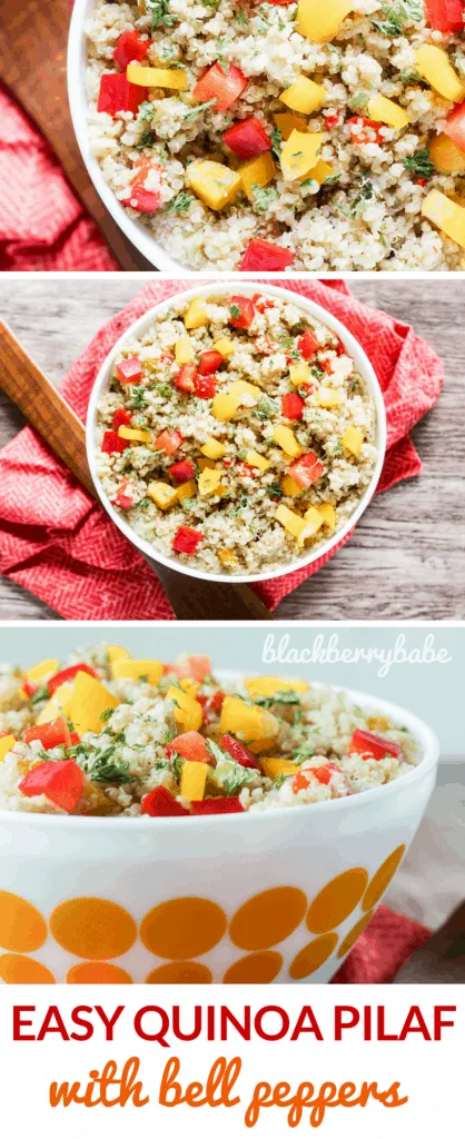 Easy Quinoa Pilaf with Bell Peppers