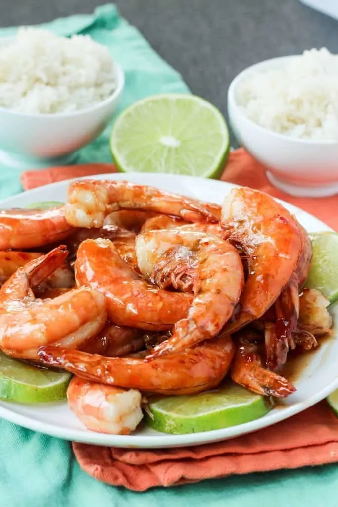 Sweet Chili Shrimp with Lime