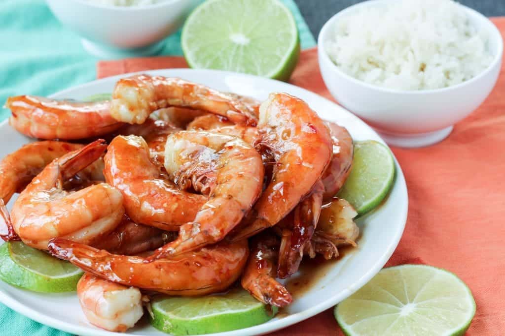 Sweet Chili Shrimp with Lime