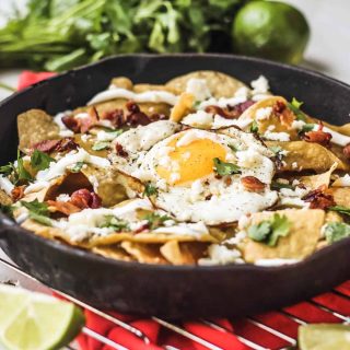 Bacon and Egg Chilaquiles Verdes
