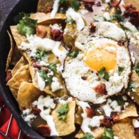Bacon and Egg Chilaquiles Verdes