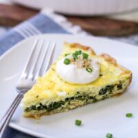 Easy Spinach Quiche with Spinach