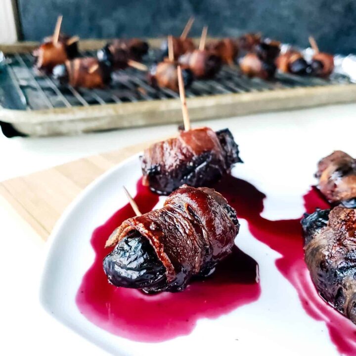 Bacon Wrapped Dates Stuffed with Goat Cheese