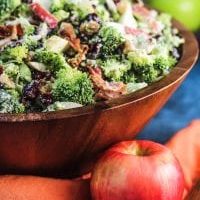 Broccoli Cranberry Salad Apples, Bacon and Walnuts