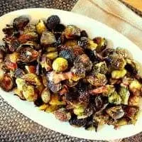 Roasted Brussels Sprouts with Bacon and Balsamic Vinegar 
