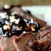Grilled Flank Steak with Caramelized Onion Sauce