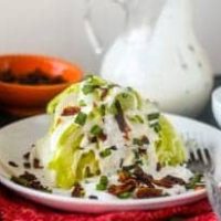 Wedge Salad with Buttermilk Ranch Dressing (Homemade) 