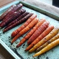 Roasted Rainbow Carrots with Lemon-Thyme Butter