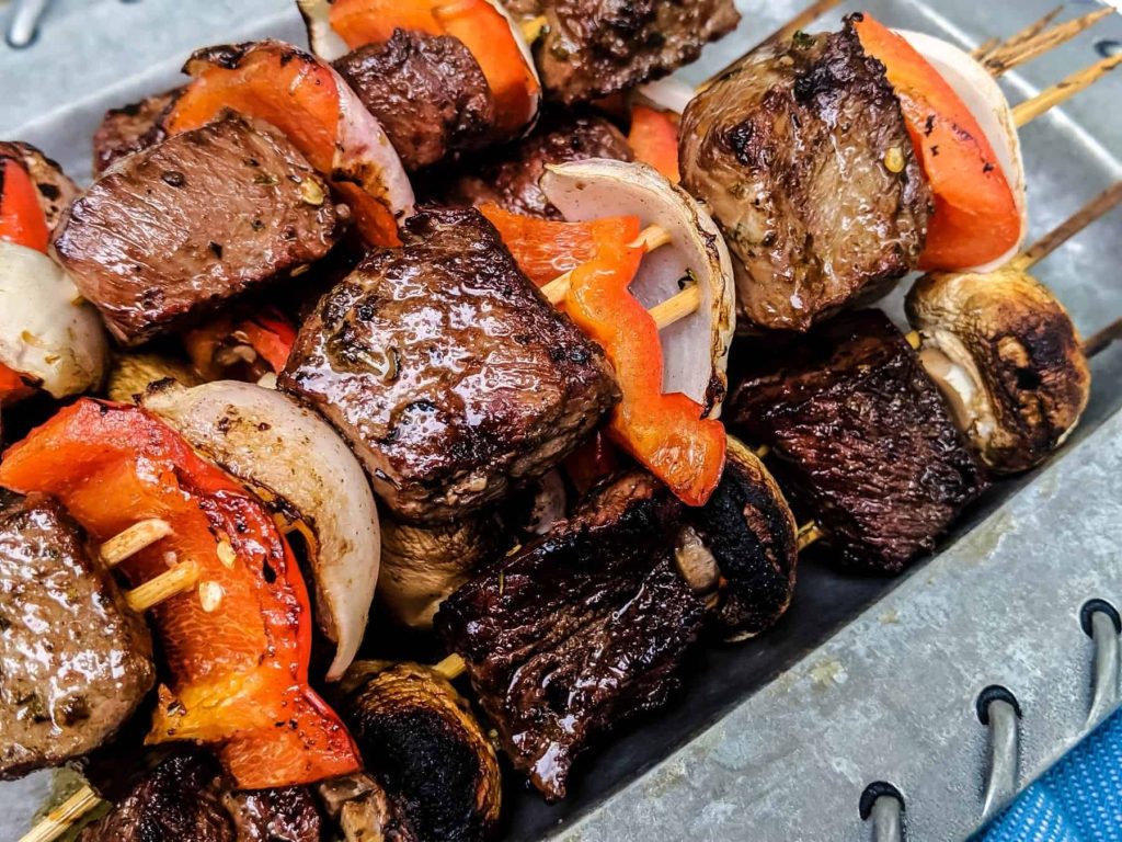 Marinated Beef Kabobs | Steak Kabobs Recipe