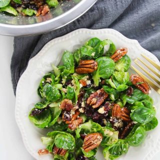 Cranberry Pecan Brussels Sprouts Salad