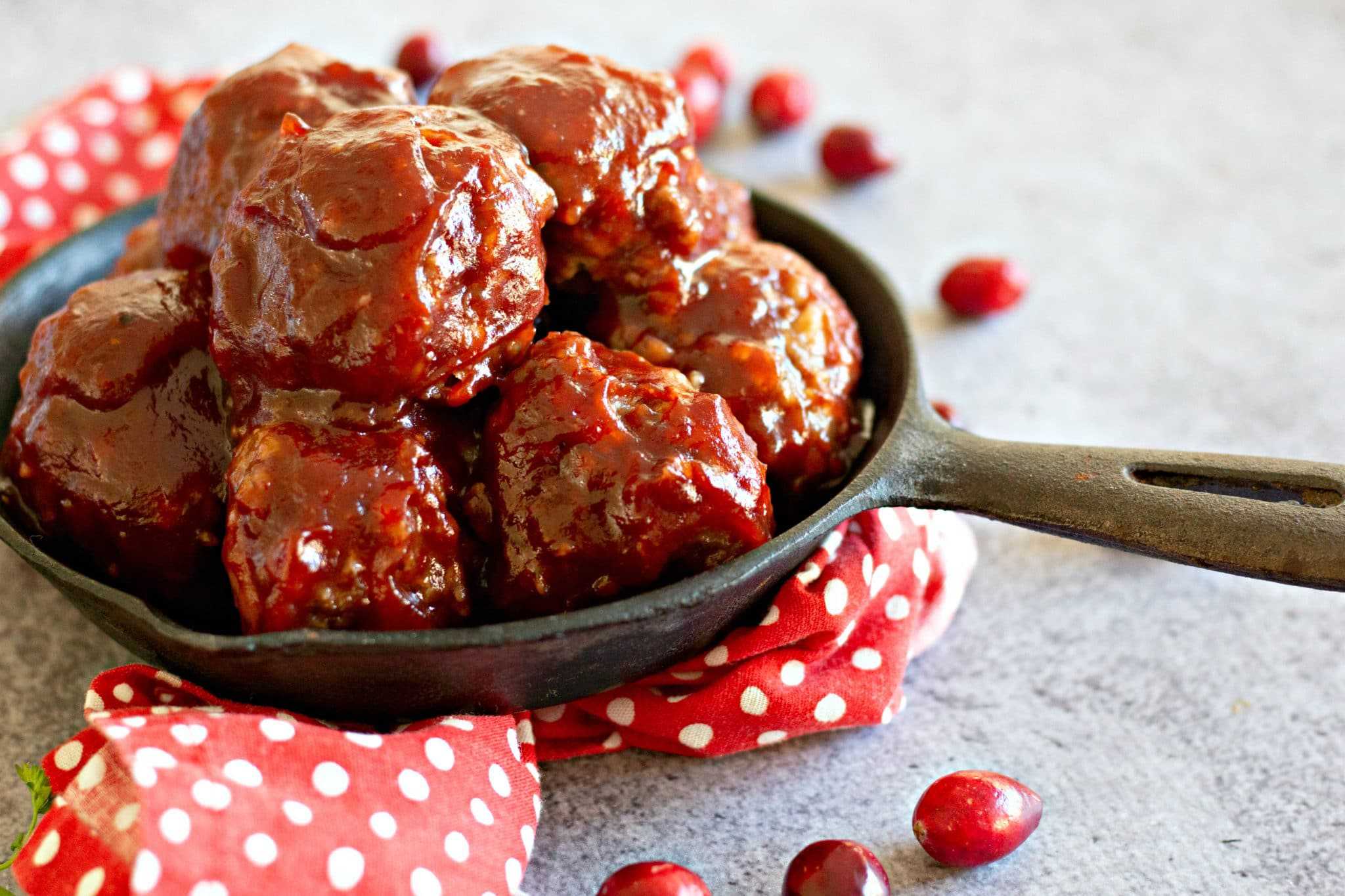 Cranberry Barbecue Meatballs.
