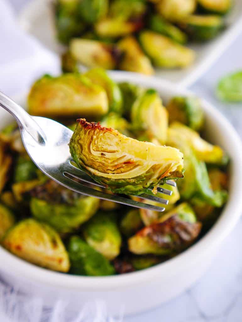 Crispy Brussels Sprouts made in the Air Fryer