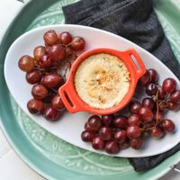 Smoked Grapes with Goat Cheese Fondue