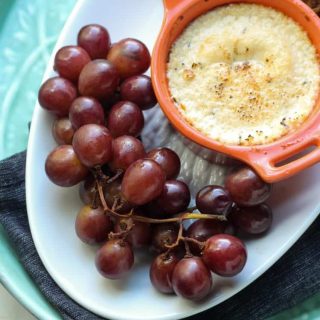 Smoked Grapes with Goat Cheese Fondue