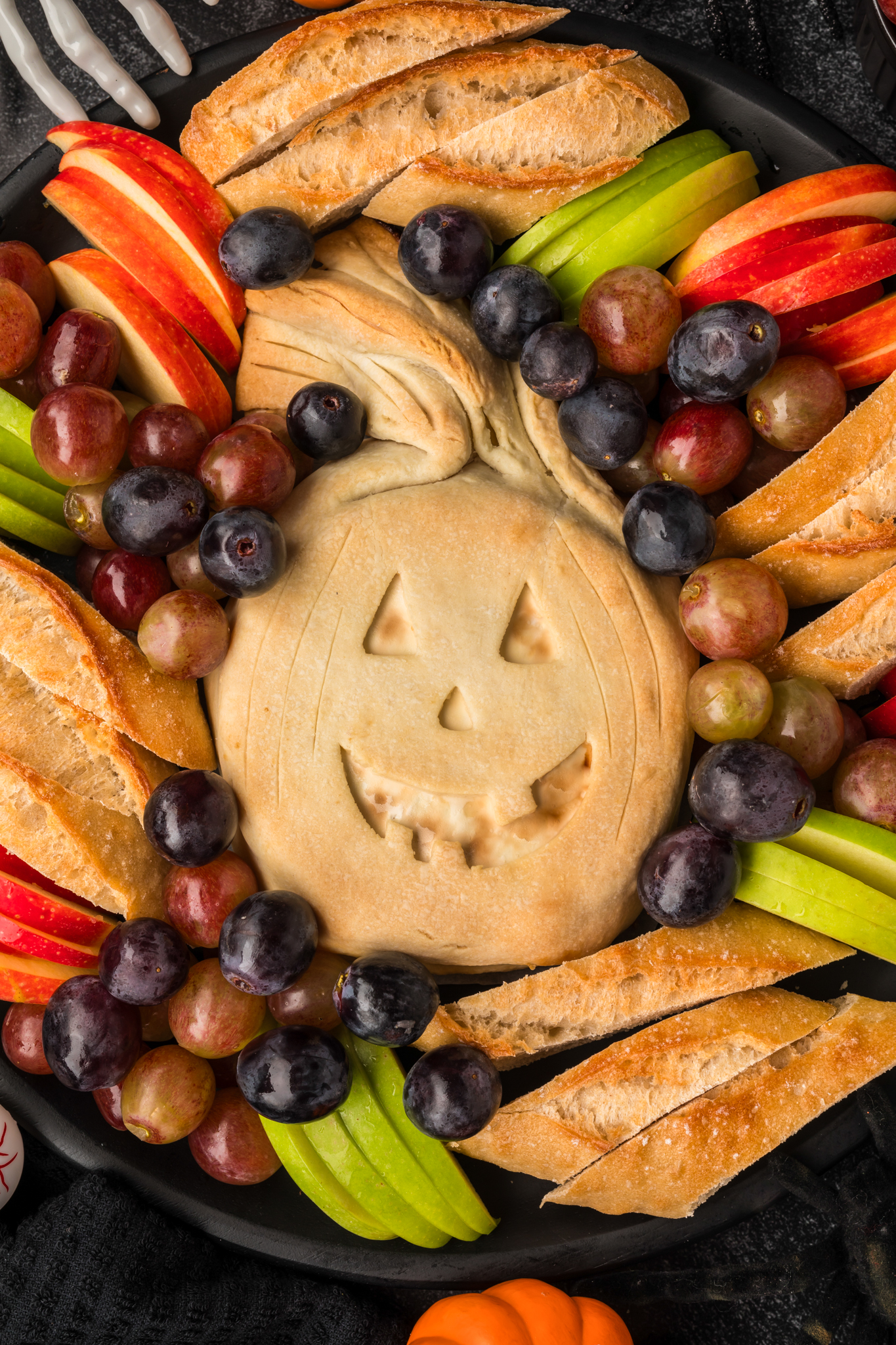 Easy Jack O’Lantern Baked Brie