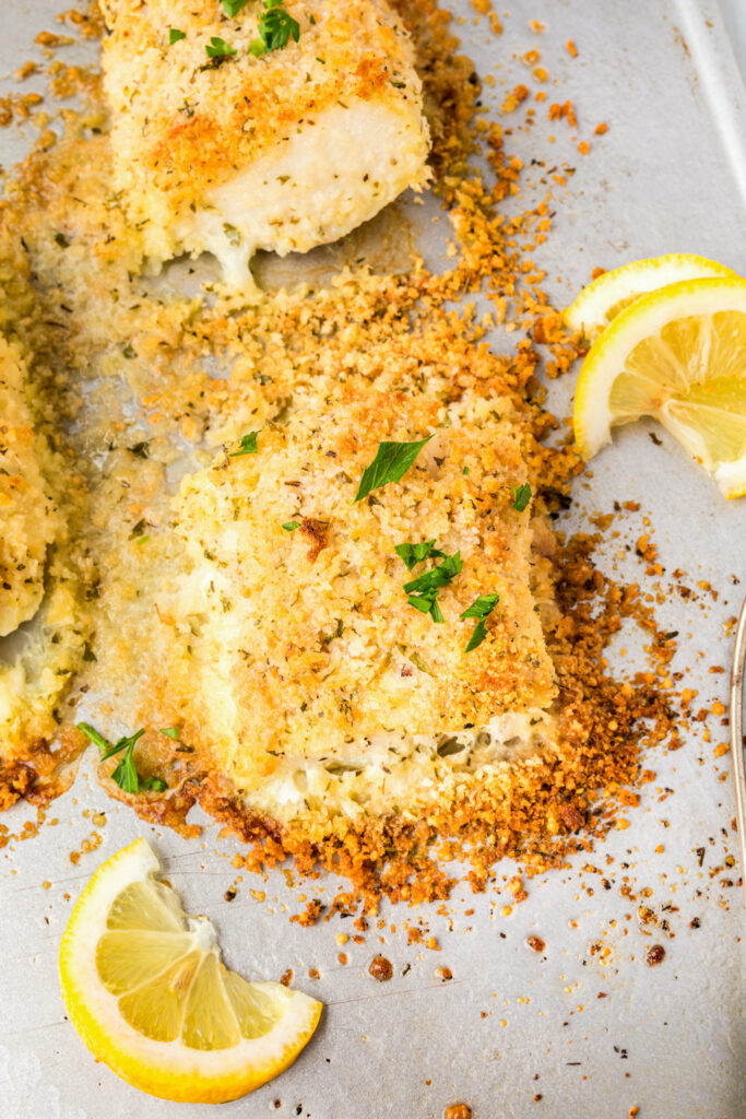 Panko Parmesan Crusted Baked Cod (easy recipe)