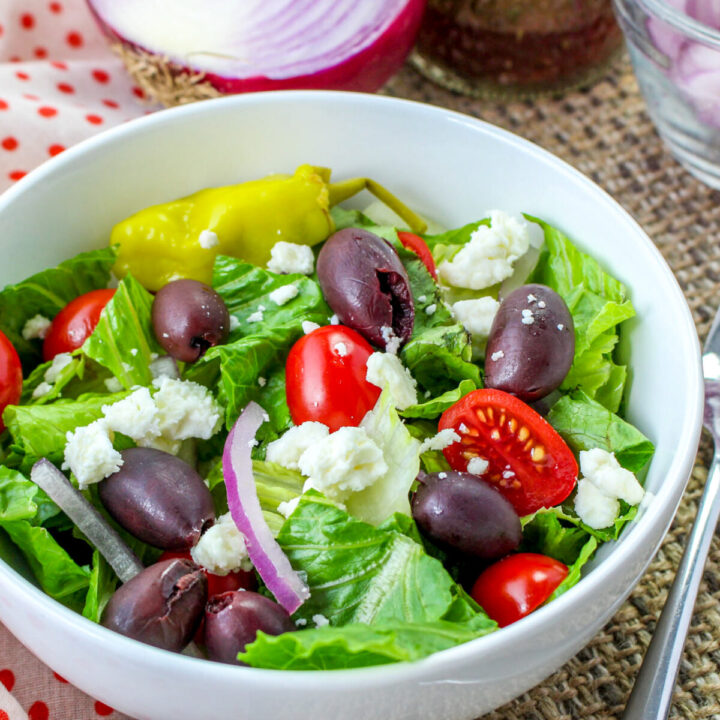 a photo of Greek Salad in a bowl