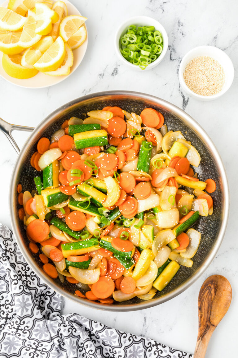 Easy Hibachi Vegetables (Zucchini, Onions and Carrots)