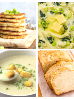 a collage of photos of Irish side dishes
