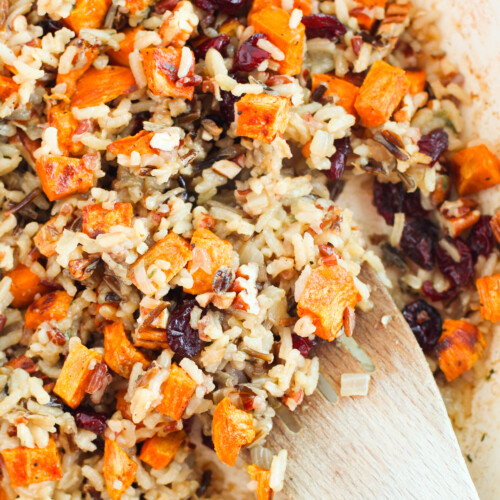 Thanksgiving Rice with Cranberries and Sweet Potatoes