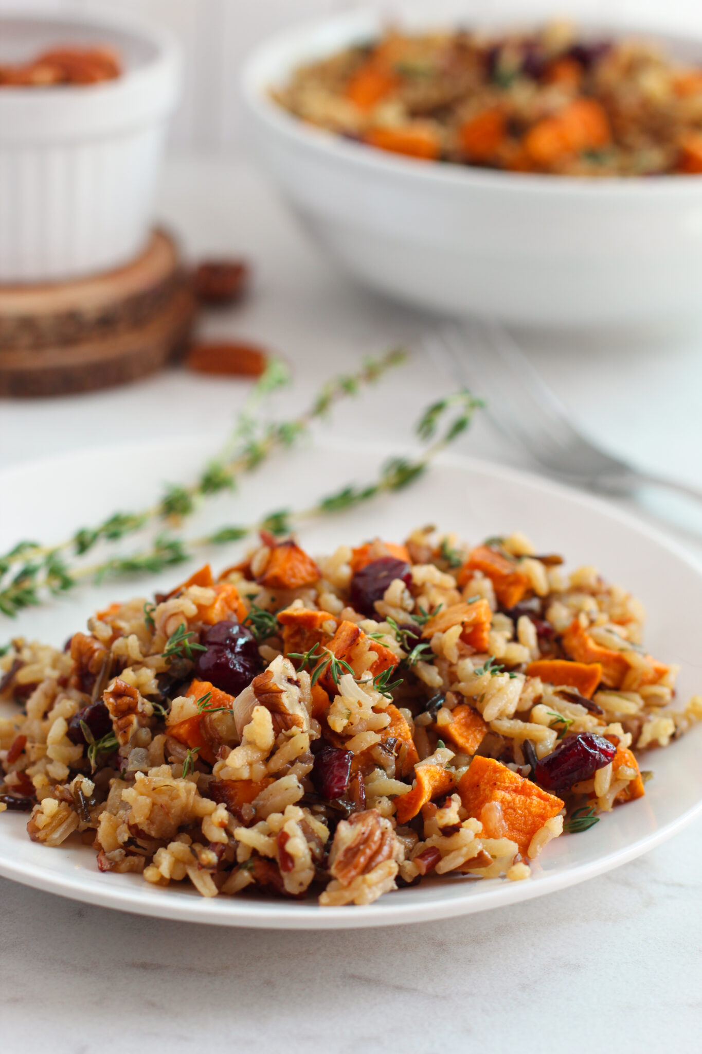 Thanksgiving Rice with Cranberries and Sweet Potatoes