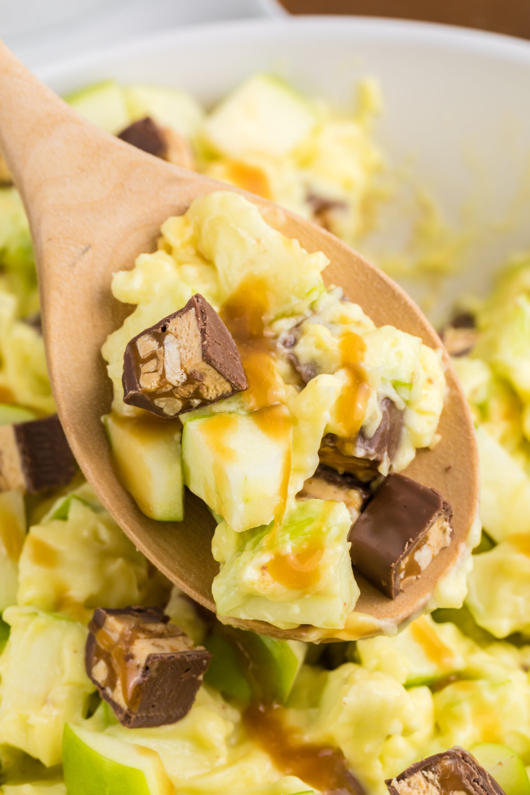 Easy Caramel Apple Snickers Salad - Retro Recipe