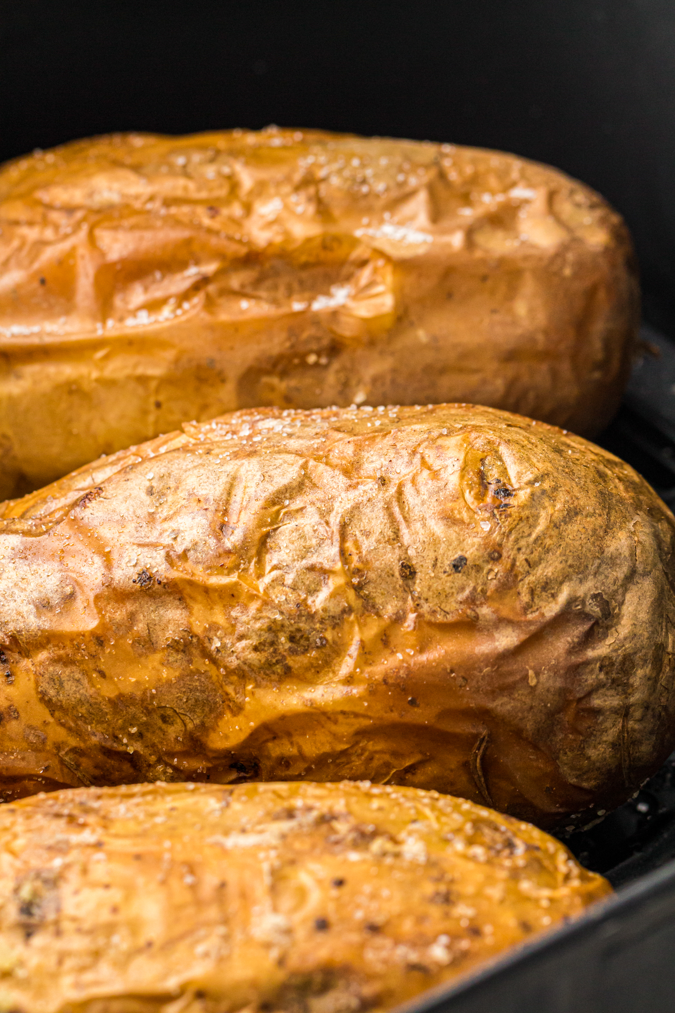 Crispy Air Fryer Baked Potatoes - Recipe by Blackberry Babe