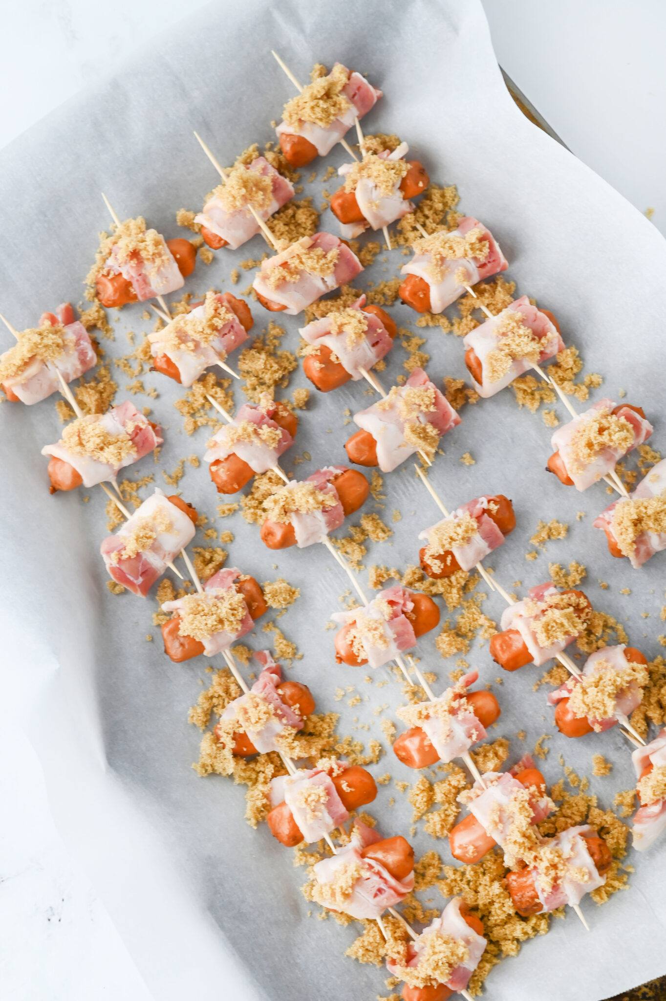 Brown Sugar Bacon Wrapped Little Smokies - Recipe by Blackberry Babe