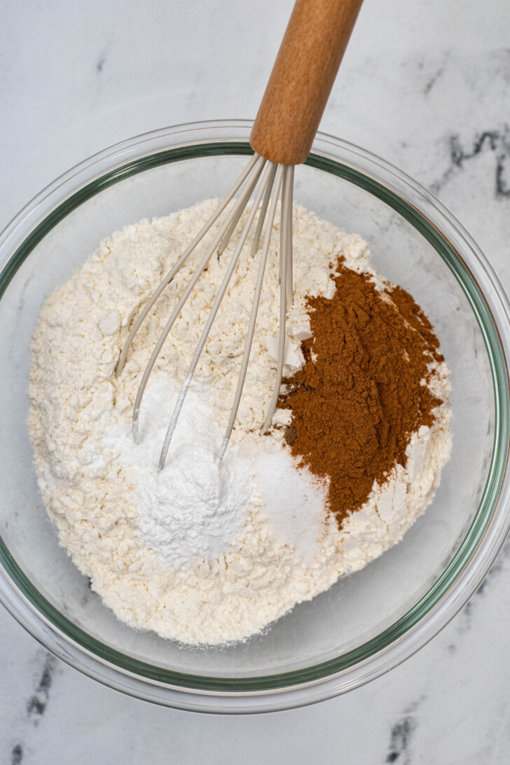 dry ingredients for zucchini muffins