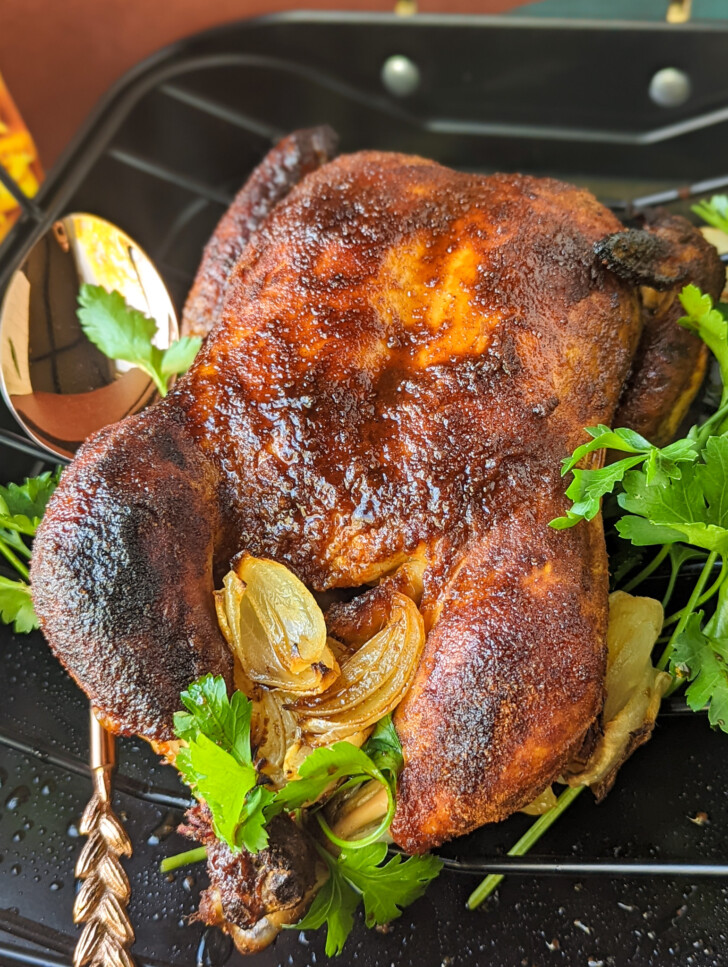 roasted chicken with garlic cloves