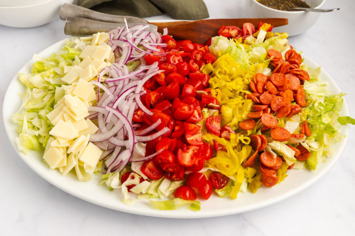 Chopped Grinder Salad in Layers