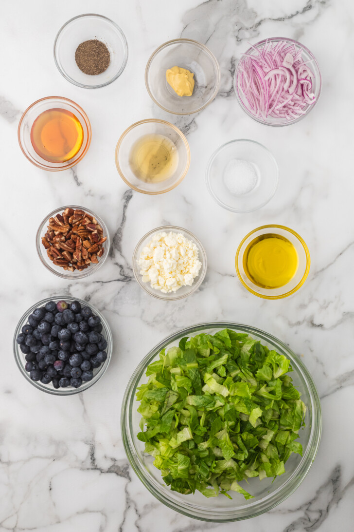ingredients for blueberry salad