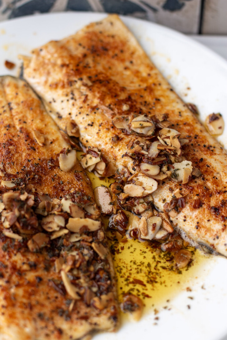rainbow trout filets with butter sauce