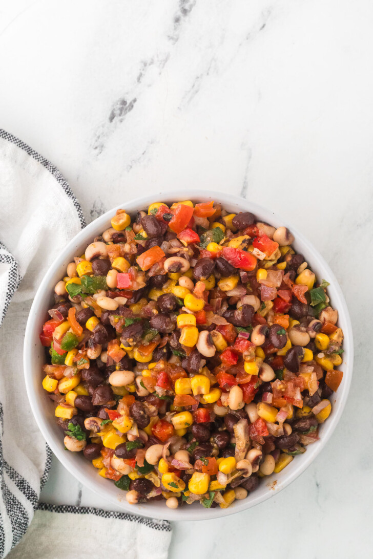 a bowl of cowboy caviar