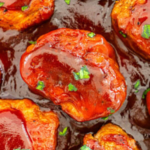 pork medallions in barbecue sauce