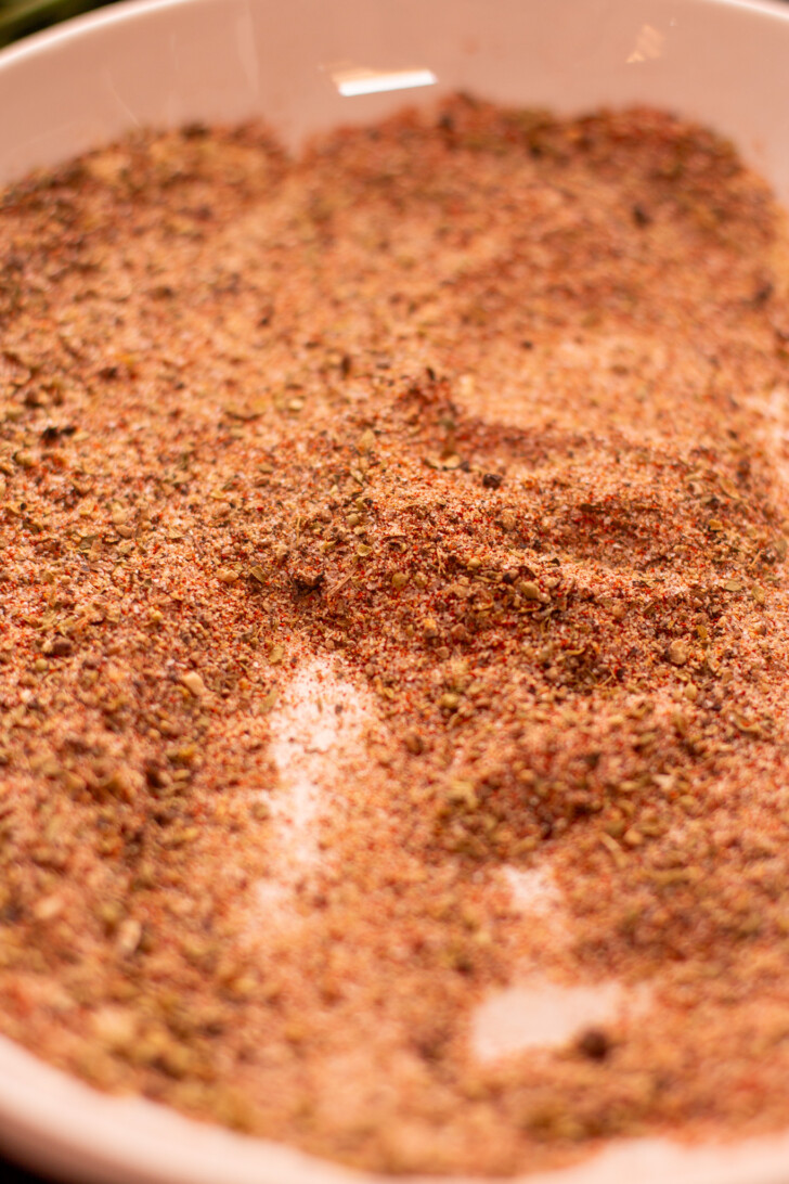 a blackened spice rub mix in a bowl