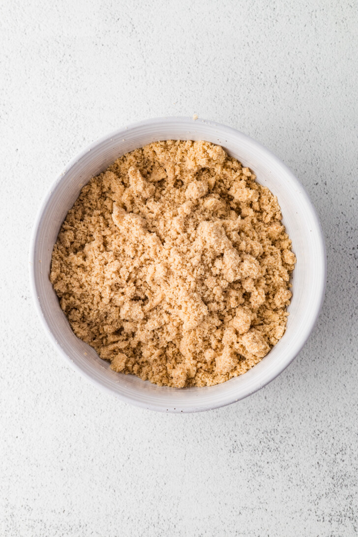 crumble topping in a bowl