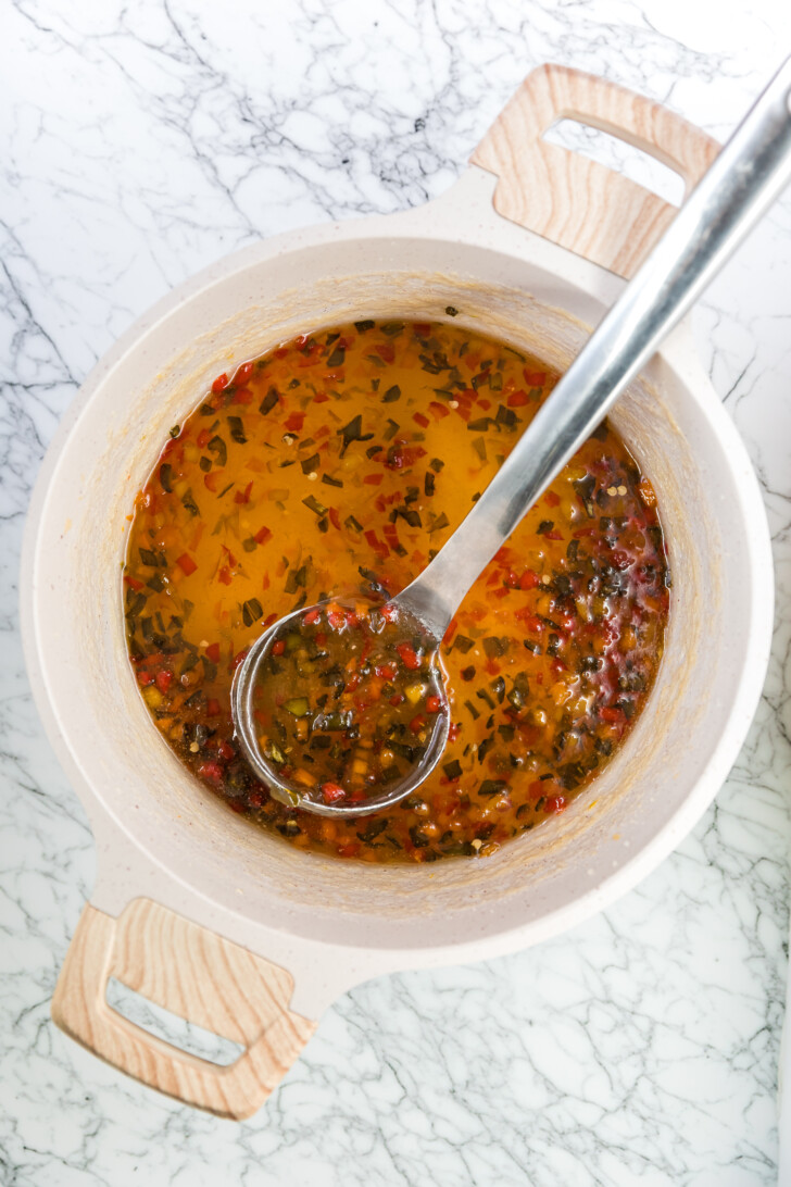 pepper jelly in a pot