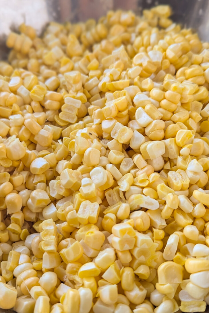 corn kernels in a bowl